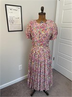 Vtg 1990's Kim Rogers Floral Dress
