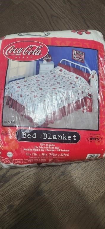 Coca Cola Bed Blanket Twin or Full