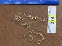 14k Gold Necklace, 1.54 grams