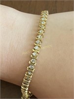 14k Gold w/diamonds Bracelet, 11.27 grams