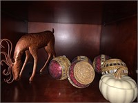 Metal Reindeer, Ceramic Pumpkin, Decorative Balls
