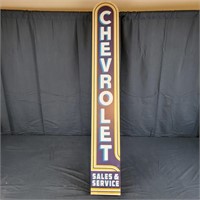 Wooden Chevy Sales & Service Sign 6" x 42"