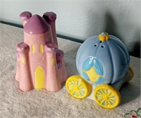 Cinderella castle and coach salt & pepper set