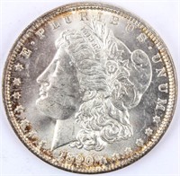 Coin 1890 Morgan Silver Dollar in Gem BU