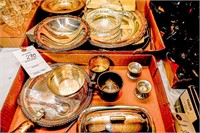 (2) Flats of Various Silver Plate Including Cups,