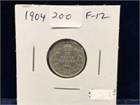 1904 Can Silver Ten Cent Piece  F12