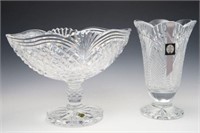 Lot of 2 Waterford Crystal Footed Vases.