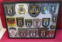 Berlin Germany Police Patch Collection w Case