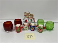 Christmas Glassware Decor Votive Holders & More