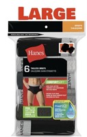 HANES 6 PACK BRIEFS / LARGE NEW SEALED