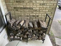Iron Firewood Rack & Firewood
