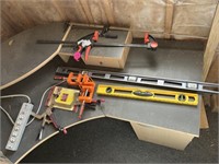 4 Foot Level, 2 Foot Level, Clamps & Power Strip