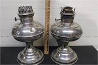 2 Early Brass Lamps