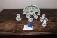 Collectible Snowman Nativity Set