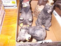 Box w/(5) Black Bear Figurines