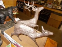 Buck & Doe Metal Figurines