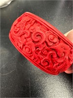 Cinnabar bracelet carved Chinese