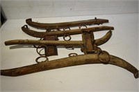 2- Sets of Vintage Wood Horse Hames