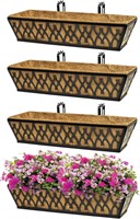 24 Window Boxes Planters - 4 Pack Adjustable