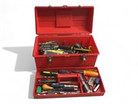 Toolbox W/Files, Hand Tools, Staples, Pliers,