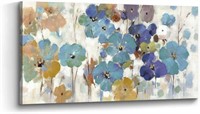 Abstract Flower Wall Art: Floral Print 48x24