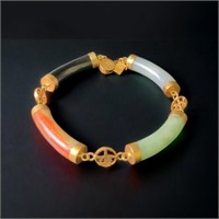 Beautiful Asian Symbol Multi Color Jade Onyx 585