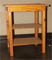3 TIER WOODEN SIDE TABLE