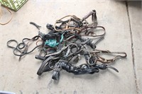 PILE OF MISC. HORSE TACK