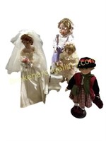 Four Collector  Dolls