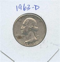 1963-D Washington Silver Quarter