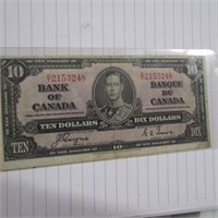 1937 BANK OF CANADA $10 BILL