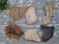 MIXED SLAB LOT ROCK STONE LAPIDARY SPECIMEN