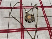 1887 INDIAN HEAD PENNY CHAIN & PENDANT