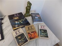 ET Lot Books, VHS, Ceramic Figure