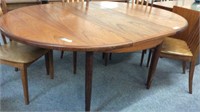 MID CENTURY G PLAN OVAL DINING TABLE WITH POP UP