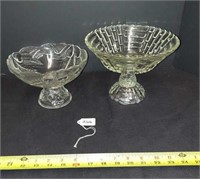 VINTAGE GLASS FRUIT BOWLS