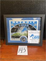 Detroit Lions photo & coin with COA