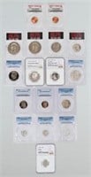 Collection of (17) Graded Coins