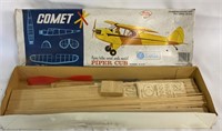 Comet Piper Cub Balsa Wood Model Airplane