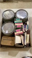 1940’s shoe polishes, shoelaces, military button