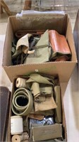 Two box a lot of WWII military accessories -