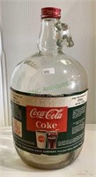 Vintage Coca-Cola gallon syrup jug with paper