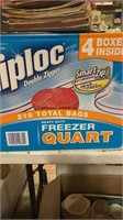 ZIPLOCK FREEZER QUART BAGS