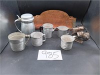 Vintage Copper Spice Holder, Wearever items, and
