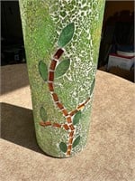 Beautiful Tall Glass Mosaic Vase