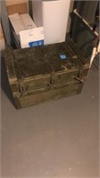 Military footlocker style chest trunk