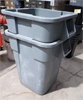 (2) LARGE GARBAGE CANS