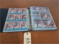 Binder of 1992/93 Fleer Ultra hockey cards