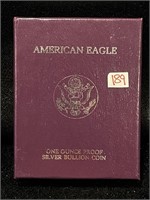 1989 AMERICAN EAGLE 1 OZ PROOF SILVER BULLION COIN