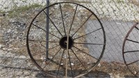 Metal wagon wheel